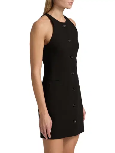 A.L.C. Women's Suri Linen-Blend Minidress - Black - Size 6 | Thumbnail 4