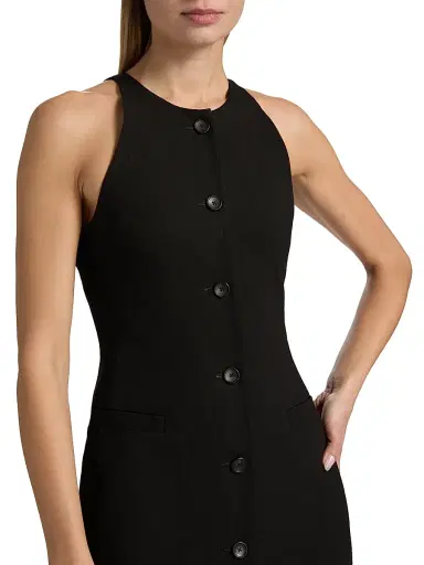 A.L.C. Women's Suri Linen-Blend Minidress - Black - Size 6 | Thumbnail 6