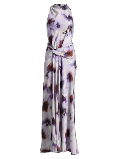 A.L.C. Women's Skylar Abstract-Print Gown - Lilac Multi - Size 14 | Thumbnail 1