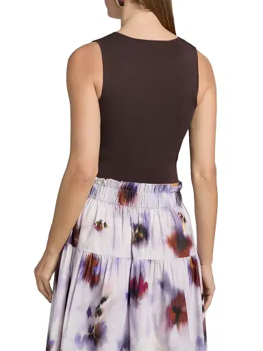 A.L.C. Women's Sera Crop Tank - Deepest Brown - Size XL | Thumbnail 5