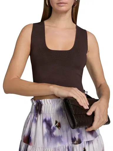 A.L.C. Women's Sera Crop Tank - Deepest Brown - Size XL | Thumbnail 6