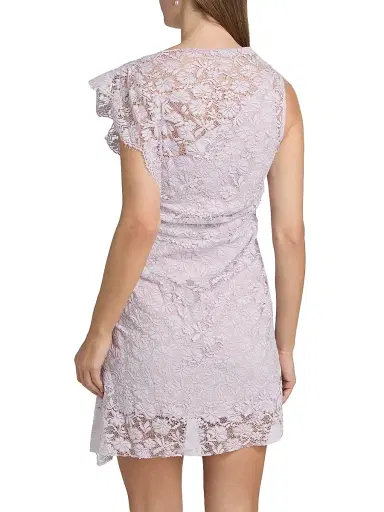 A.L.C. Women's Astra Floral Lace Cotton-Blend Minidress - Lilac - Size 12 | Thumbnail 5 A.L.C. Women's Astra Floral Lace Cotton-Blend Minidress - Lilac - Size 12 | Thumbnail 5