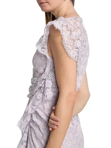 A.L.C. Women's Astra Floral Lace Cotton-Blend Minidress - Lilac - Size 12 | Thumbnail 6 A.L.C. Women's Astra Floral Lace Cotton-Blend Minidress - Lilac - Size 12 | Thumbnail 6
