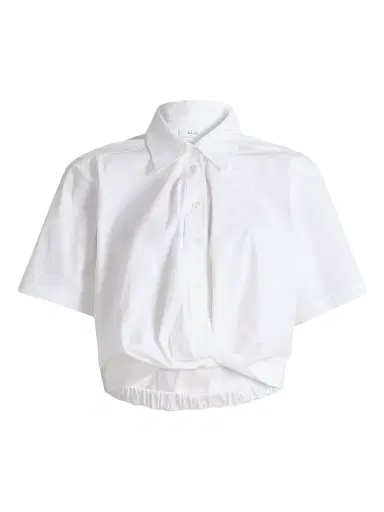 A.L.C. Women's Lily Short-Sleeve Crop Top - Bright White - Size XL | Thumbnail 1
