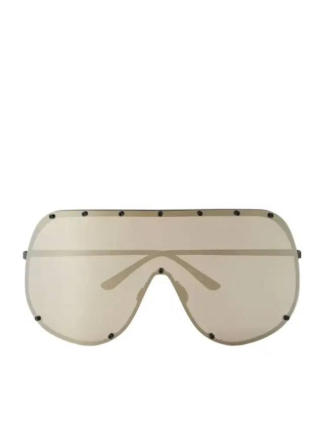 Shield Aviator-style Stainless Steel Sunglasses