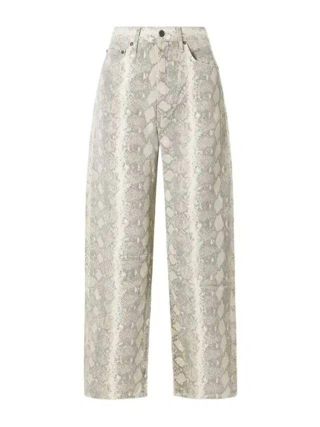 Citizens of Humanity Miro Long Snake-print Mid-rise Barrel-leg Jeans