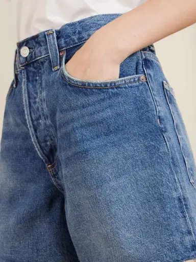 AGOLDE Nye Frayed Denim Shorts | Thumbnail 5 AGOLDE Nye Frayed Denim Shorts | Thumbnail 5