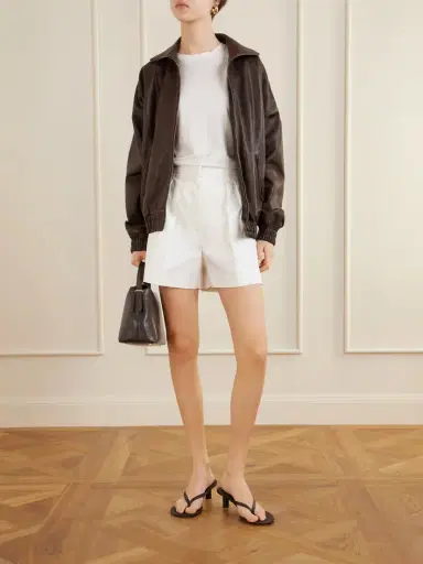 Max Mara Pleated Cotton-blend Shorts | Thumbnail 2