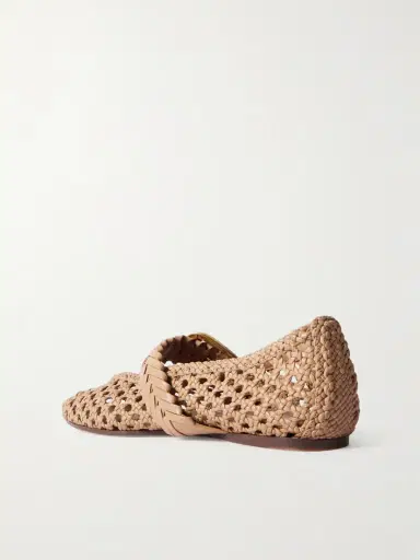 Zimmermann Alchemy Woven Leather Mary Jane Ballet Flats | Thumbnail 3