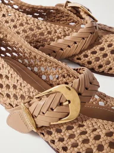 Zimmermann Alchemy Woven Leather Mary Jane Ballet Flats | Thumbnail 4