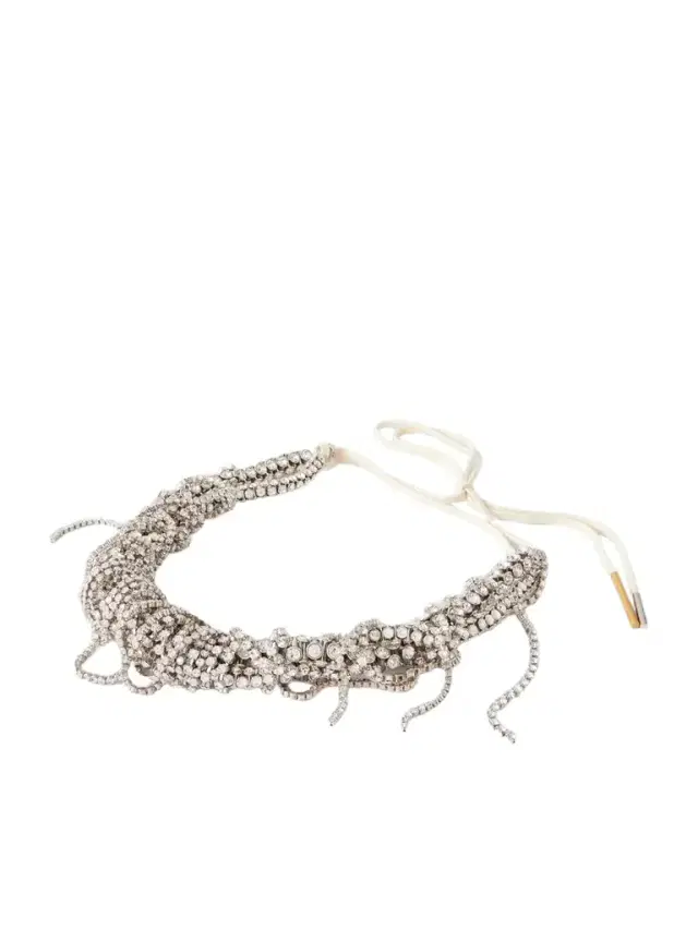 Crystal-embellished Silver-tone Necklace