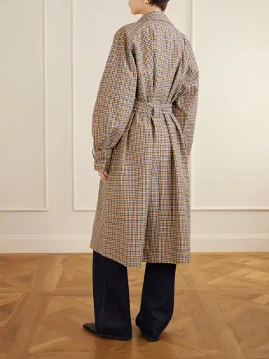 Frame Belted Checked Cotton-blend Trench Coat | Thumbnail 3 Frame Belted Checked Cotton-blend Trench Coat | Thumbnail 3