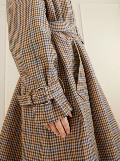 Frame Belted Checked Cotton-blend Trench Coat | Thumbnail 4 Frame Belted Checked Cotton-blend Trench Coat | Thumbnail 4