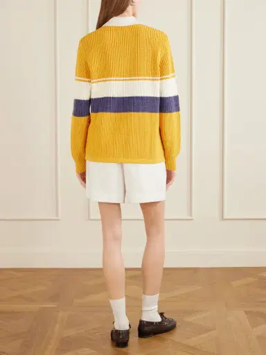 Aimé Leon Dore Striped Ribbed-knit Cotton Polo Shirt | Thumbnail 4 Aimé Leon Dore Striped Ribbed-knit Cotton Polo Shirt | Thumbnail 4