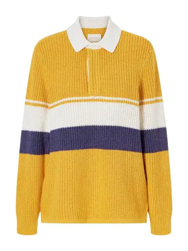 Aimé Leon Dore Striped Ribbed-knit Cotton Polo Shirt | Thumbnail 1 Aimé Leon Dore Striped Ribbed-knit Cotton Polo Shirt | Thumbnail 1