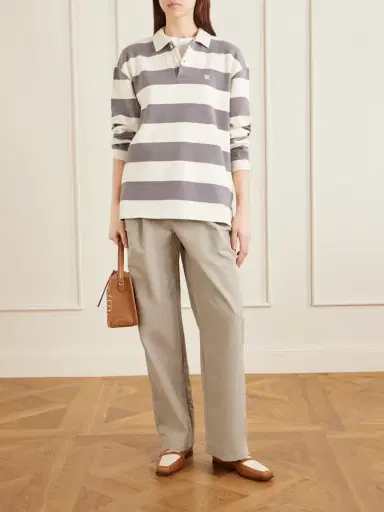 Aimé Leon Dore Striped Cotton-jersey Polo Sweater | Thumbnail 2 Aimé Leon Dore Striped Cotton-jersey Polo Sweater | Thumbnail 2