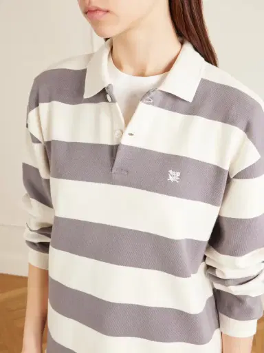 Aimé Leon Dore Striped Cotton-jersey Polo Sweater | Thumbnail 5 Aimé Leon Dore Striped Cotton-jersey Polo Sweater | Thumbnail 5