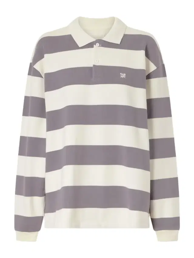 Striped Cotton-jersey Polo Sweater