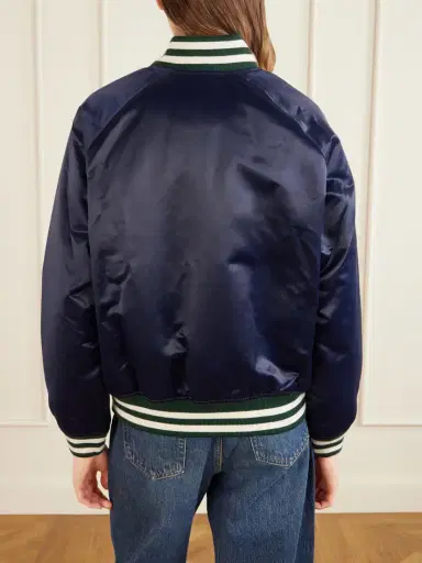 Aimé Leon Dore Logo-embroidered Satin Padded Varsity Jacket | Thumbnail 4