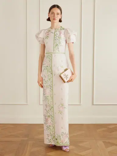 Erdem Floral-embroidered Cotton-faille Gown | Thumbnail 2