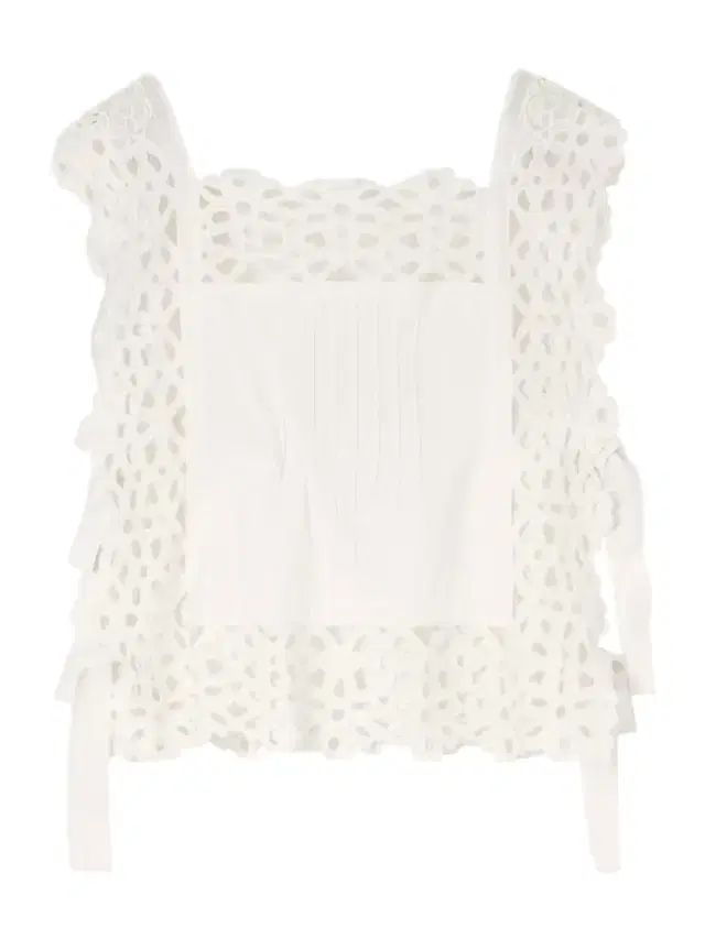 Leila Bow-embellished Broderie Anglaise-trimmed Cotton Top