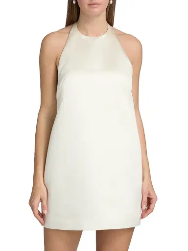 A.L.C. Women's Sophia Shift Halterneck Minidress - Off White - Size 14 | Thumbnail 3 A.L.C. Women's Sophia Shift Halterneck Minidress - Off White - Size 14 | Thumbnail 3