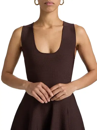 A.L.C. Women's Sera Sleeveless Minidress - Deepest Brown - Size XL | Thumbnail 6 A.L.C. Women's Sera Sleeveless Minidress - Deepest Brown - Size XL | Thumbnail 6