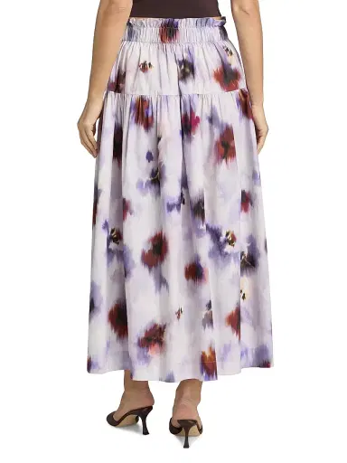 A.L.C. Women's Jayden Floral Cotton Maxi Skirt - Lilac Multi - Size XL | Thumbnail 5