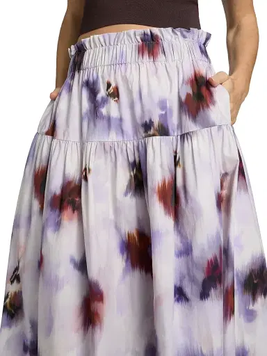 A.L.C. Women's Jayden Floral Cotton Maxi Skirt - Lilac Multi - Size XL | Thumbnail 6