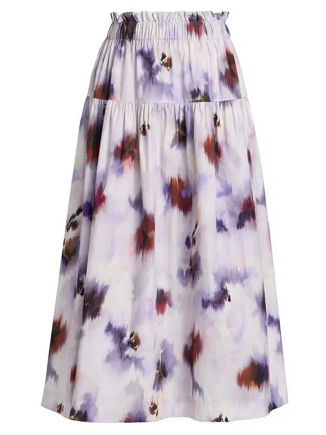 Women's Jayden Floral Cotton Maxi Skirt - Lilac Multi