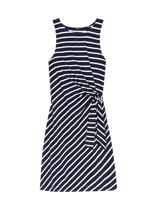 Rails Women's Harriet Cotton Stripe Knotted Minidress - Navy  Stripe