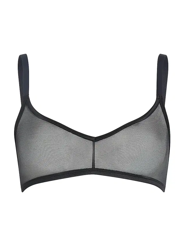 Commando Women's Mesh Triangle Bralette - Black