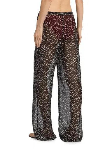 Nili Lotan Women's Clea Wild Dot Silk Drawstring Pants | Thumbnail 5