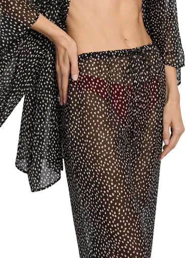 Nili Lotan Women's Clea Wild Dot Silk Drawstring Pants | Thumbnail 6