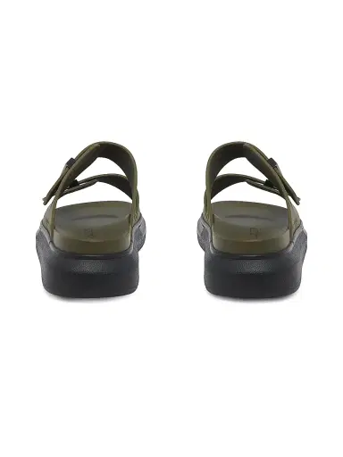 Alexander McQueen Men's Hybrid Double-Buckle Sandals - Green - Size 6 | Thumbnail 3