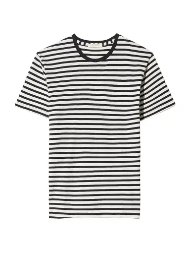 Nili Lotan Men's Pierre Striped Cotton T-Shirt - Black Ivory Stripe - Size XXL | Thumbnail 1 Nili Lotan Men's Pierre Striped Cotton T-Shirt - Black Ivory Stripe - Size XXL | Thumbnail 1