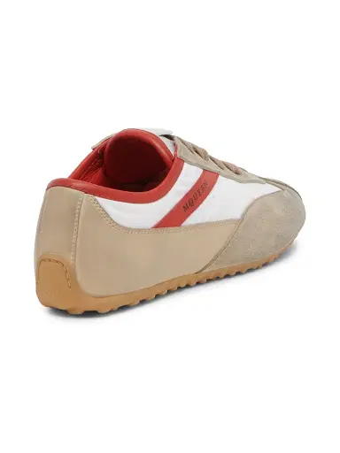 Alexander McQueen Men's Boxe Suede & Nylon Low-Top Sneakers - White Beige - Size 13 | Thumbnail 3