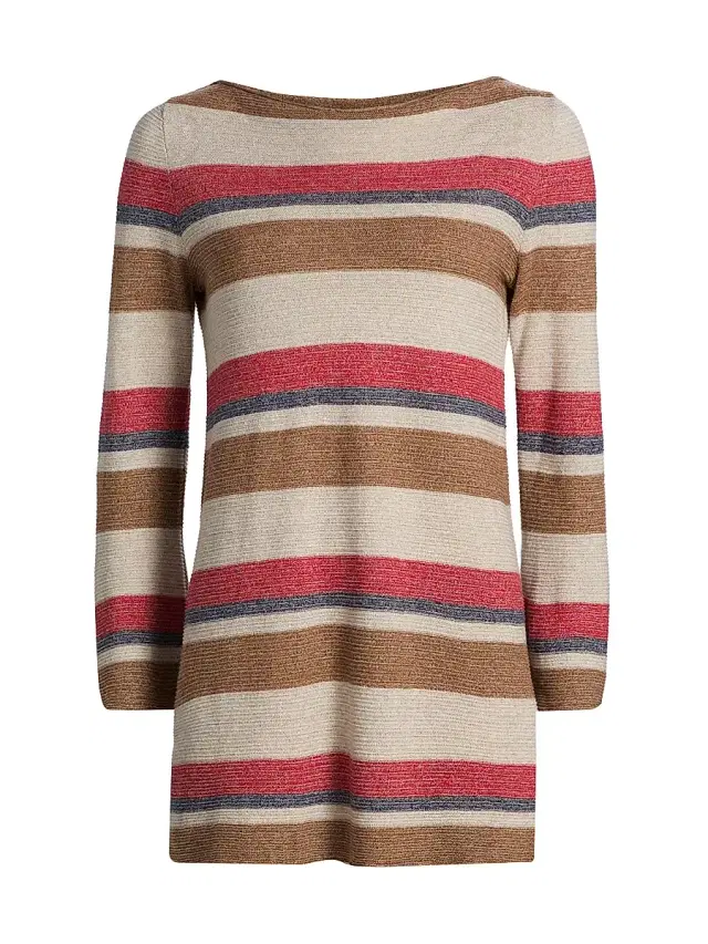 Guest in Residence Women's Bayside Striped Linen-Silk Minidress - Cream Combo