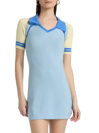 Guest In Residence Women's Ace Colorblocked Polo Minidress | Thumbnail 3
