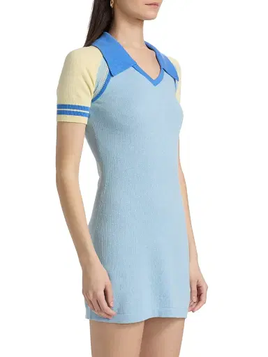 Guest In Residence Women's Ace Colorblocked Polo Minidress | Thumbnail 4
