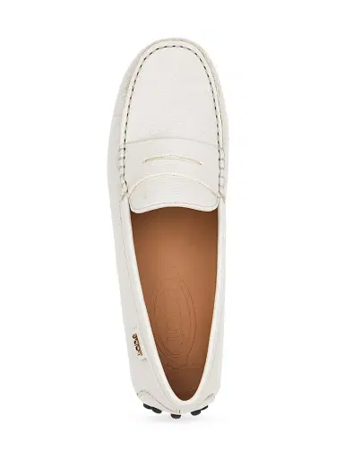 Tod's Women's Cavillon Gommino Leather Driving Loafers - Bianco Calce | Thumbnail 4 Tod's Women's Cavillon Gommino Leather Driving Loafers - Bianco Calce | Thumbnail 4