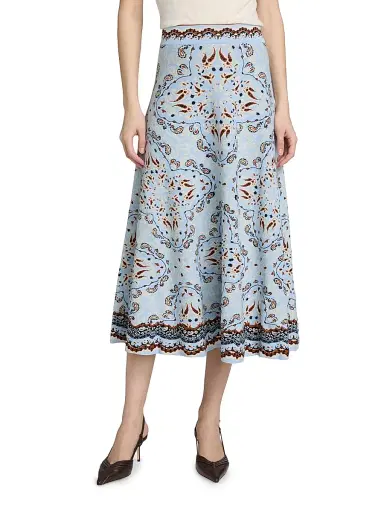 Cara Cara Women's Sandrine Paisley A-Line Midi-Skirt | Thumbnail 3 Cara Cara Women's Sandrine Paisley A-Line Midi-Skirt | Thumbnail 3