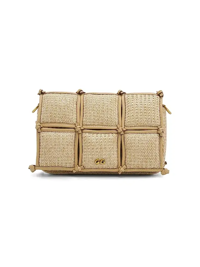 Cult Gaia Women's Puff Raffia Crossbody Bag - Natural