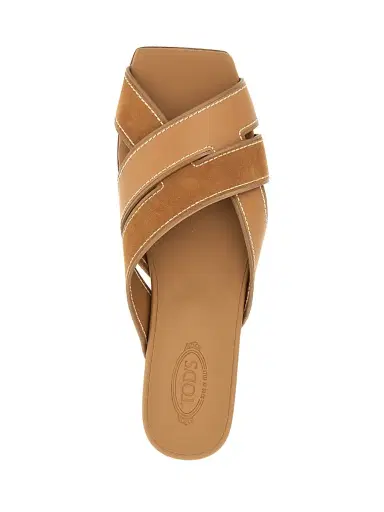 Tod's Women's Cavillon Crisscross Leather Flat Sandals | Thumbnail 4 Tod's Women's Cavillon Crisscross Leather Flat Sandals | Thumbnail 4