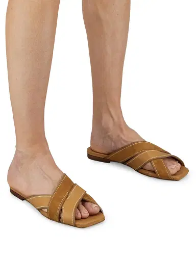 Tod's Women's Cavillon Crisscross Leather Flat Sandals | Thumbnail 7 Tod's Women's Cavillon Crisscross Leather Flat Sandals | Thumbnail 7