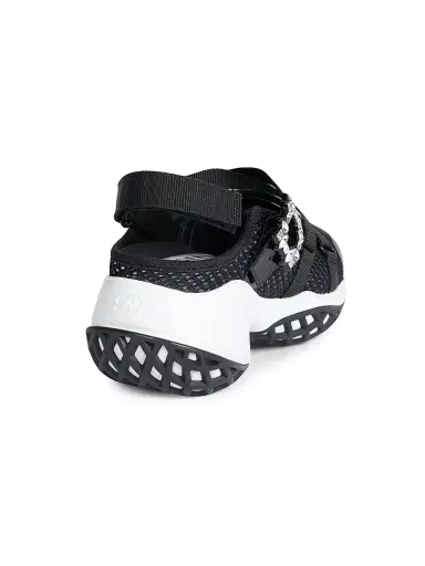 Roger Vivier Women's Viv Run Strass Trekky Ball Mesh & Patent Leather Sneakers - Black White | Thumbnail 3 Roger Vivier Women's Viv Run Strass Trekky Ball Mesh & Patent Leather Sneakers - Black White | Thumbnail 3