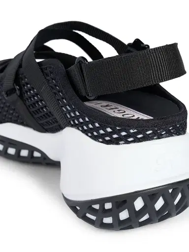Roger Vivier Women's Viv Run Strass Trekky Ball Mesh & Patent Leather Sneakers - Black White | Thumbnail 7 Roger Vivier Women's Viv Run Strass Trekky Ball Mesh & Patent Leather Sneakers - Black White | Thumbnail 7