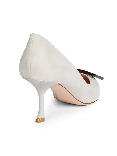 Roger Vivier Women's Viv In The City 65MM Suede Pumps - Grey - Size 12 | Thumbnail 3 Roger Vivier Women's Viv In The City 65MM Suede Pumps - Grey - Size 12 | Thumbnail 3