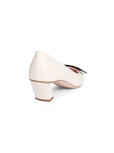 Roger Vivier Women's Belle Vivier 45MM Tortoiseshell-Buckle Leather Pumps | Thumbnail 3 Roger Vivier Women's Belle Vivier 45MM Tortoiseshell-Buckle Leather Pumps | Thumbnail 3