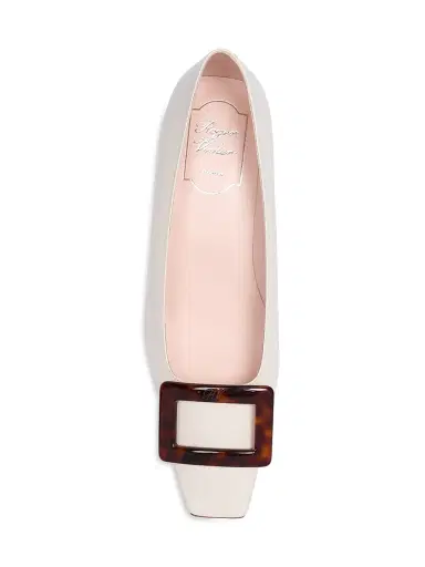 Roger Vivier Women's Belle Vivier 45MM Tortoiseshell-Buckle Leather Pumps | Thumbnail 4 Roger Vivier Women's Belle Vivier 45MM Tortoiseshell-Buckle Leather Pumps | Thumbnail 4